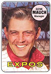 1969 Topps Baseball Cards      606     Gene Mauch MG